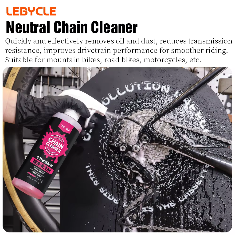 Nettoyant pour chaîne de vélo LEBYCLE 500ML, nettoyant pour transmission, liquide d'entretien, spray