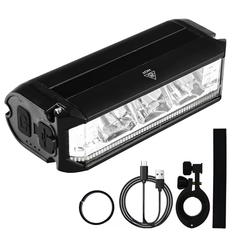1800LM 3 Led vtt vélo lumières 2000MAH Rechargeable vélo lumière lampe de poche en plein air cyclism