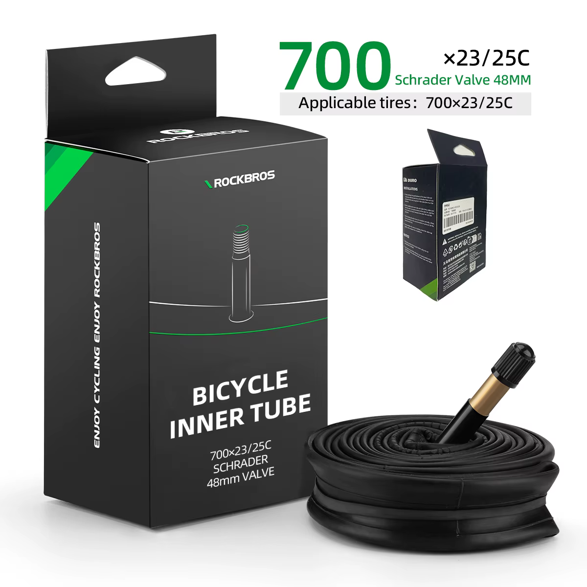 ROCKBROS chambre à air de vélo 700C chambre à air de vélo de route 700 * 23C 25C 28C 35C Valve Schra