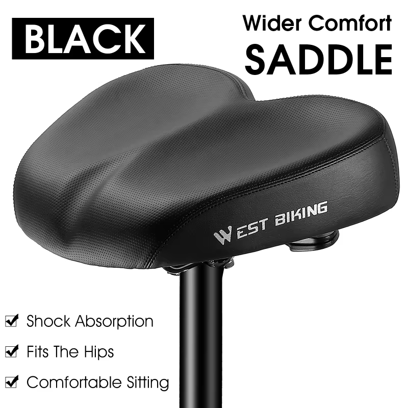 WEST BIKING Selle de vélo élargir épaissir respirant doux ergonomique cyclisme voyage siège conforta