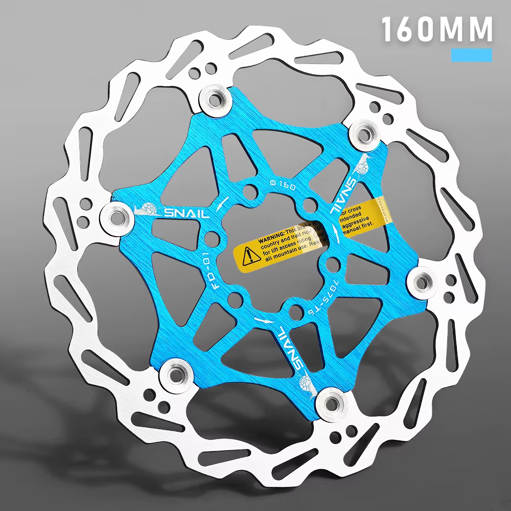 Disques de frein flottants SNAIL MTB pour vélo, 160 mm, en acier inoxydable, pour vélo de route et V