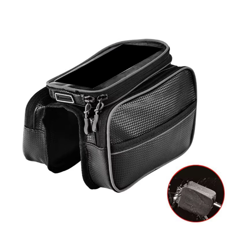 Pochette pour Tube supérieur vélo, sacoche support vélo avec écrans tactiles
