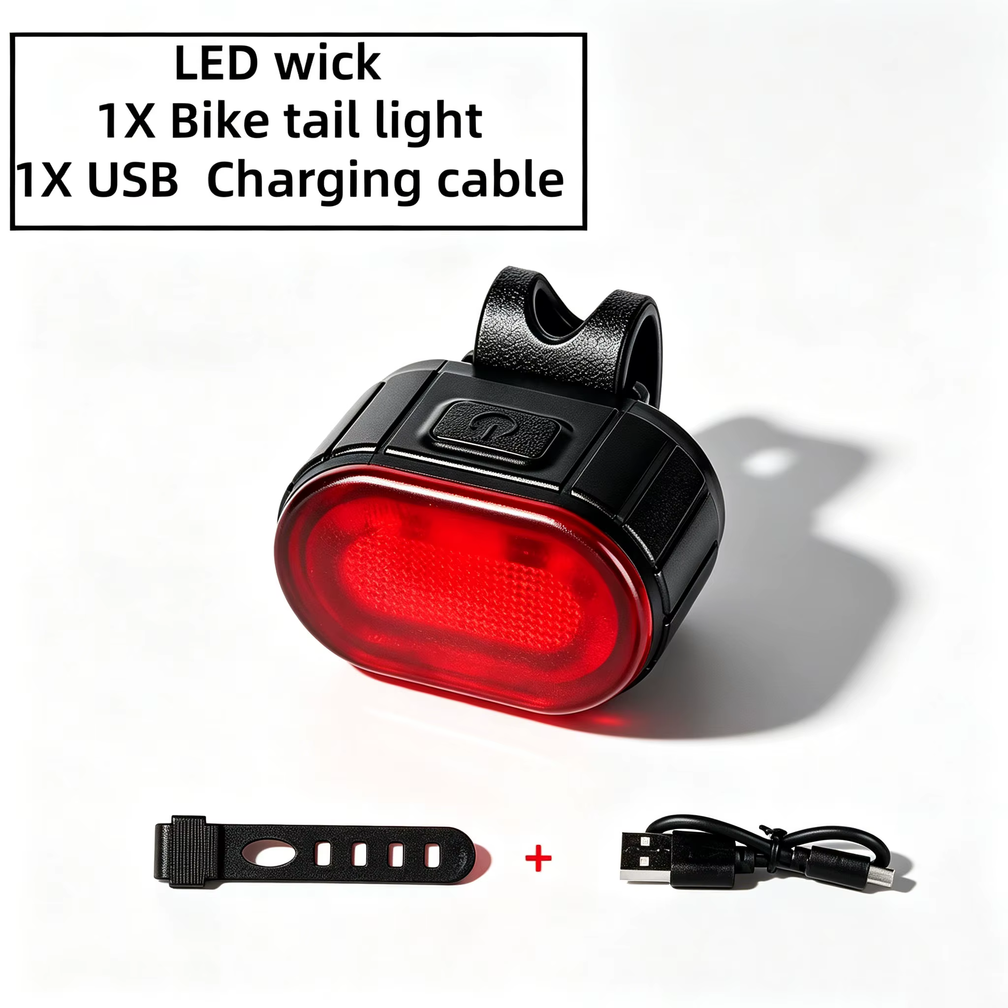 Kit d'éclairage avant et arrière pour vélo IPX6 - Éclairage LED multifonctionnel rechargeable pour v