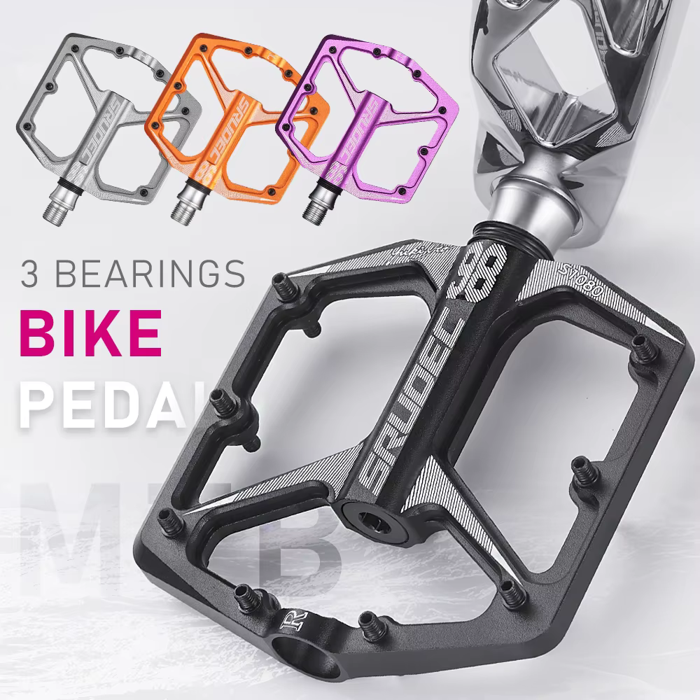 KRSEC S1080 pédales de vélo à trois roulements ultralégères BMX vtt pédales de VTT de route antidéra