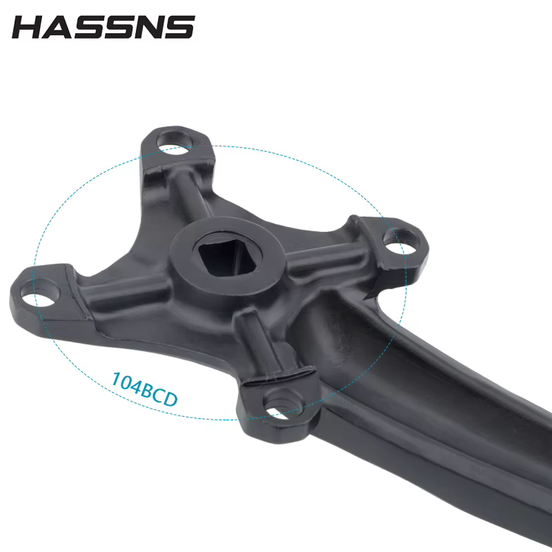HASSNS XT Manivelle de vélo VTT à axe carré 104 BCD, bielles de vélo de montagne 170MM 32/34/36/38/4
