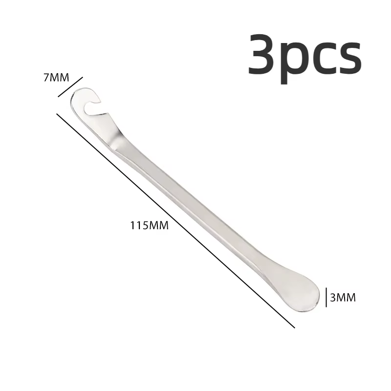 Lot de 3/6 leviers de pneu de vélo en acier inoxydable, outil de démontage de roue pour VTT et vélo 