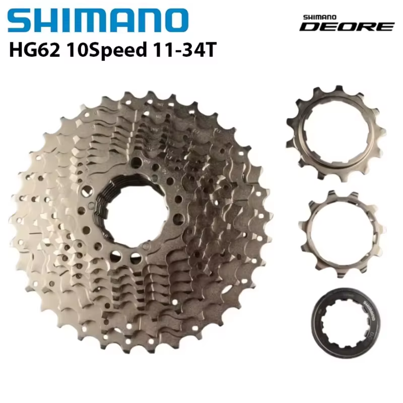 Cassette de vélo SHIMANO DEORE CS-HG62-10 10 vitesses 11-34T Hyperglide HG Accessoires d'origine