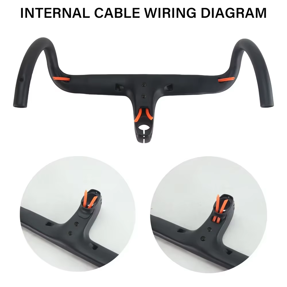 Câble interne de vélo de route entièrement en Fiber de carbone T1, sans Logo, Cockpit de guidon de v