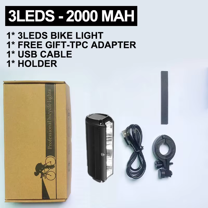 TouCloud – lumière avant de vélo 10000mAh, batterie externe, lampe de poche étanche, chargeur USB, a