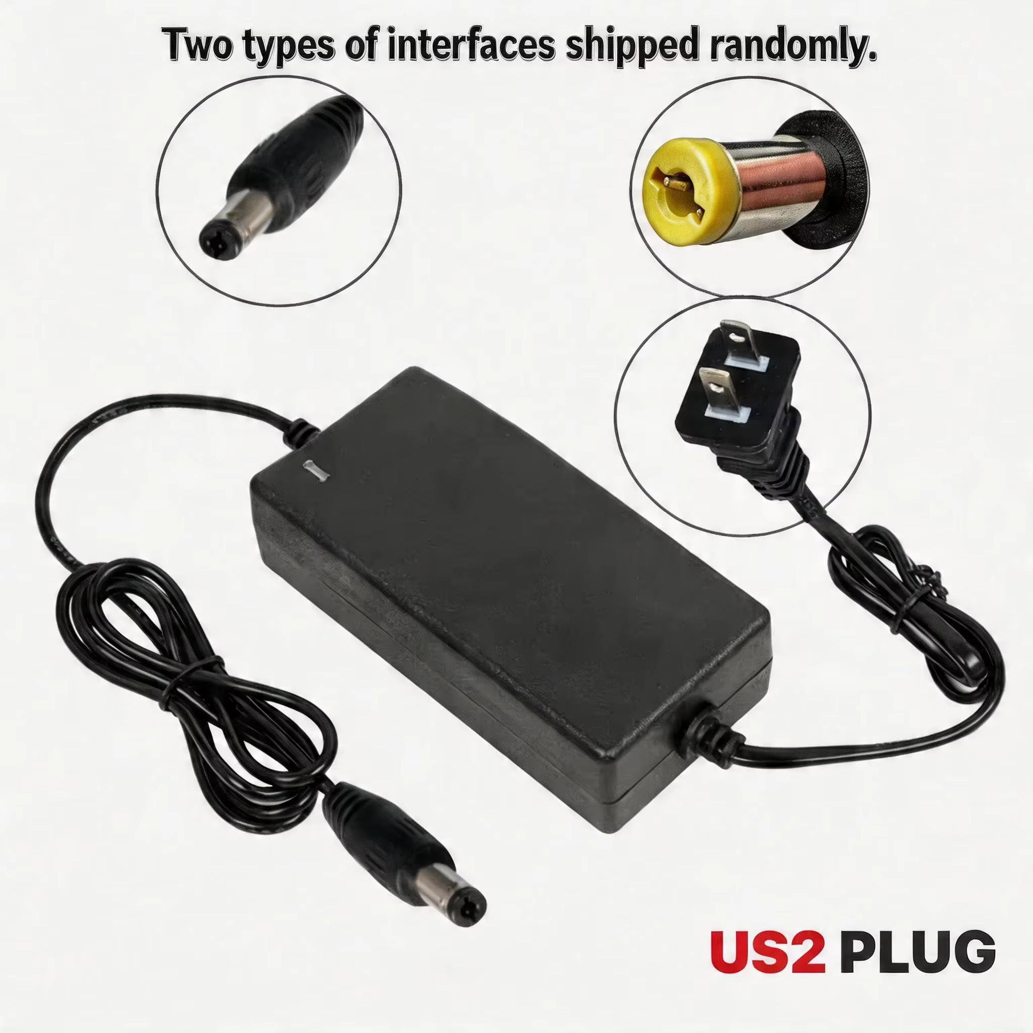 Chargeur de batterie pour trottinette électrique 42V 1.5A, adaptateur de chargeur de trottinette ave