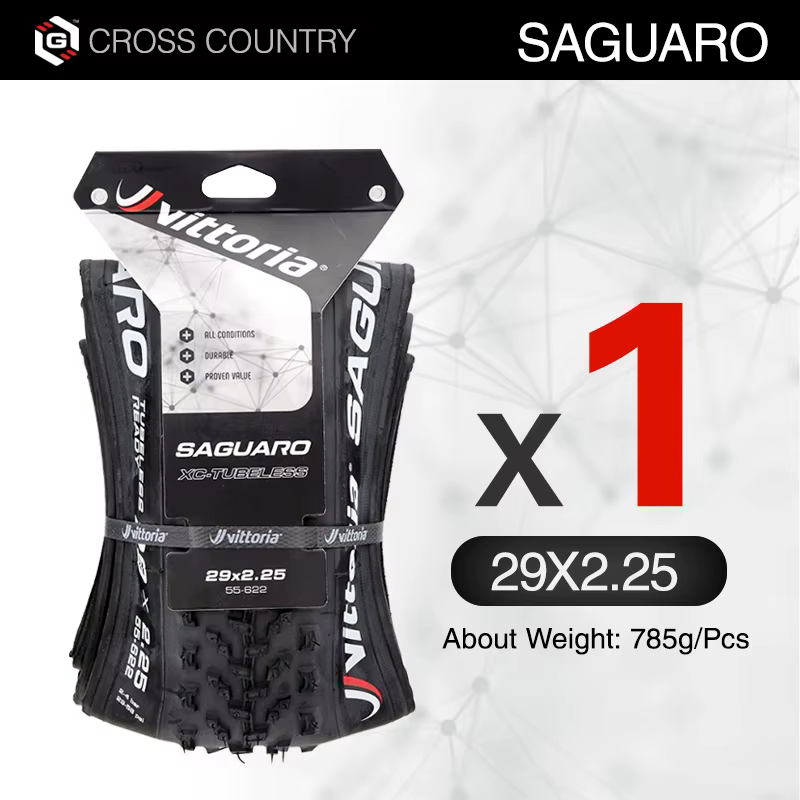 Pneu VTT Tubeless Original Vittoria Saguaro 29 pouces 60TPI Graphene 2.0 29x2.25 Anti-crevaison Plia