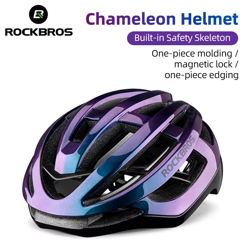ROCKBROS – casque de vélo unisexe, respirant, ultraléger, moulé intégralement, antichoc, réglable, é