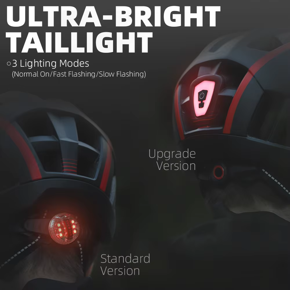 VICTGOAL Casque de vélo pour hommes Lunettes de protection solaire Casque de cyclisme LED USB Lumièr