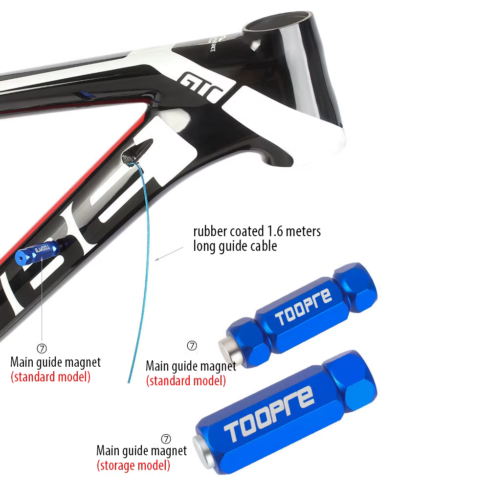 Kit de routage de câbles internes de vélo, outil, Guide de Traction rapide, aimant pour cadres de vé