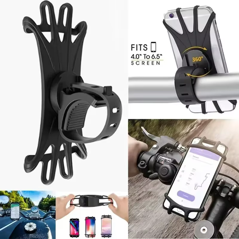 Support de téléphone portable pour vélo et trottinette 360° °   Support de téléphone portable en sil