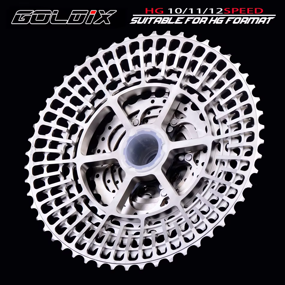 GOLDIX – Cassette vtt ultralégère CNC 10/11/12 vitesses 46-52T HG, roue libre pour Transmission SHIM