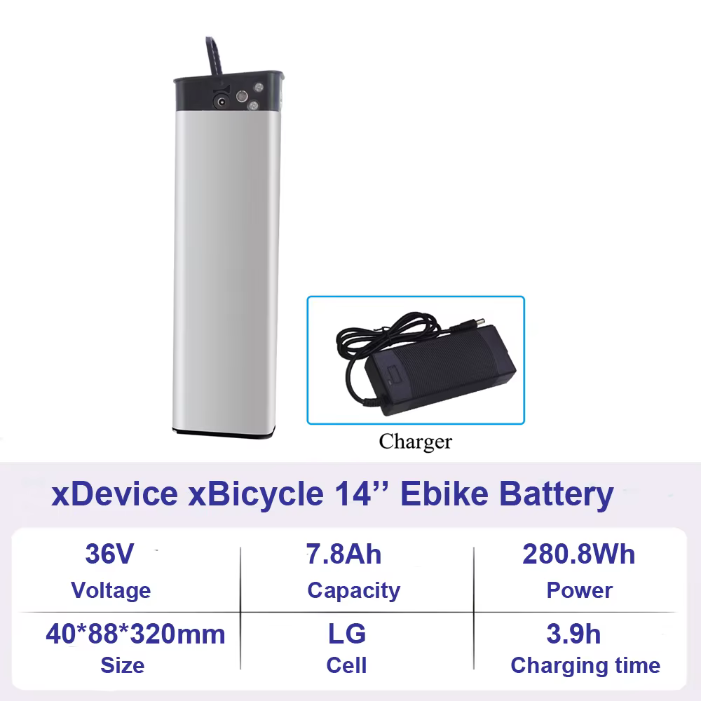 XDevice-Batterie pour vélo électrique, Eddie Ion, 36V, 48V, 7,8 Ah, 9,6 Ah, XBicycle 14, Indeed Pro 