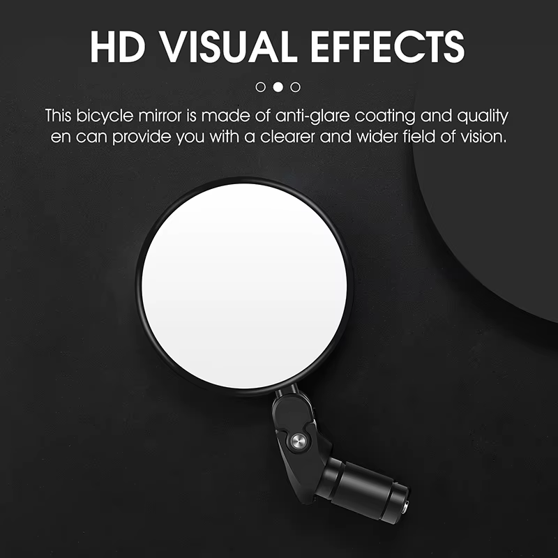 WEST BIKING Rétroviseur de vélo 360 ° Miroir de vélo à Rotation réglable, extrémité de barre de vé