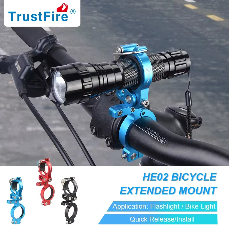 TrustFire HE02 pince de cyclisme pince lampe de poche support de montage universel vélo de montagne 