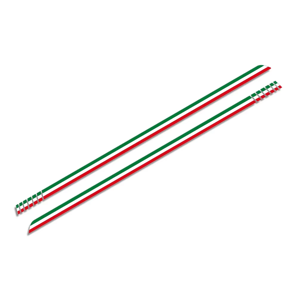 Autocollants graphiques en vinyle pour voiture, drapeau italien, rayures de course, porte latérale,