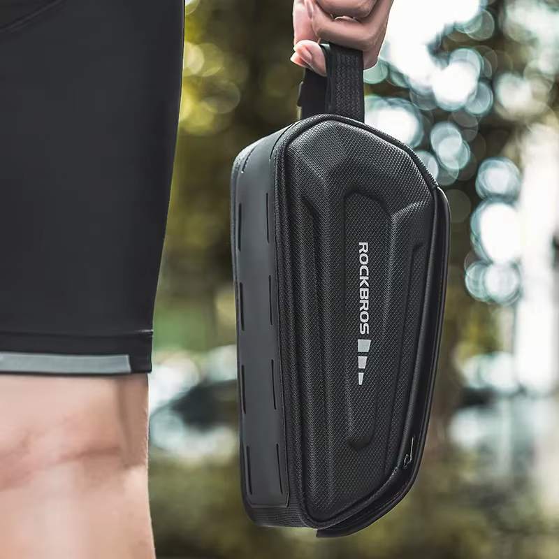 ROCKBROS-sac de vélo 1,7 L étanche, sacoche pour cadre avant, support de téléphone à écran tactile,