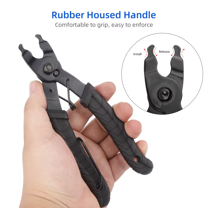 Pince de connecteur de lien Quik de chaîne de vélo et 6 paires de boucles magiques de vélo 6-12S, pi