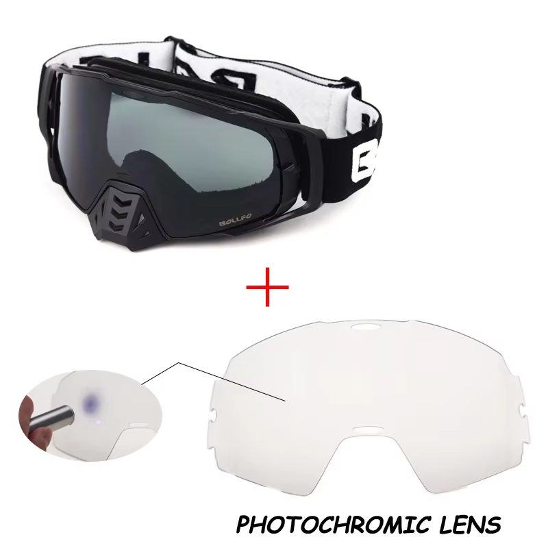 Lunettes de Motocross photochromiques lunettes tout-terrain UV400 Dirt Bike lunettes de course anti-
