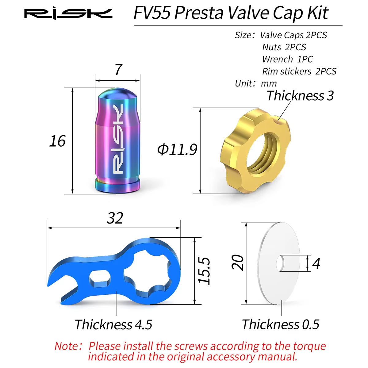 Risk – capuchon de Valve Presta Schrader pour vélo de route et vtt, étanche à la poussière, couvercl