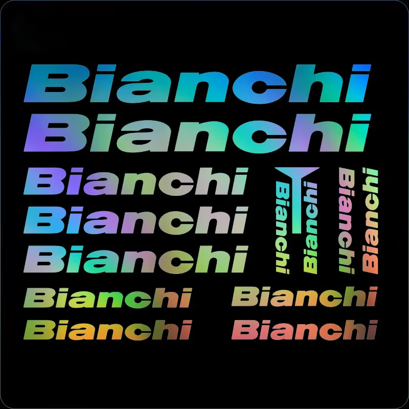 1SET d'autocollants de vélo de style Bianchi, autocollant en vinyle imperméable pour cadre de vélo,
