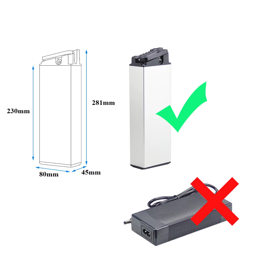 Batterie intégrée pliable pour vélo électrique 36V 7AH pour Jupiter X5, vélo électrique amovible ave