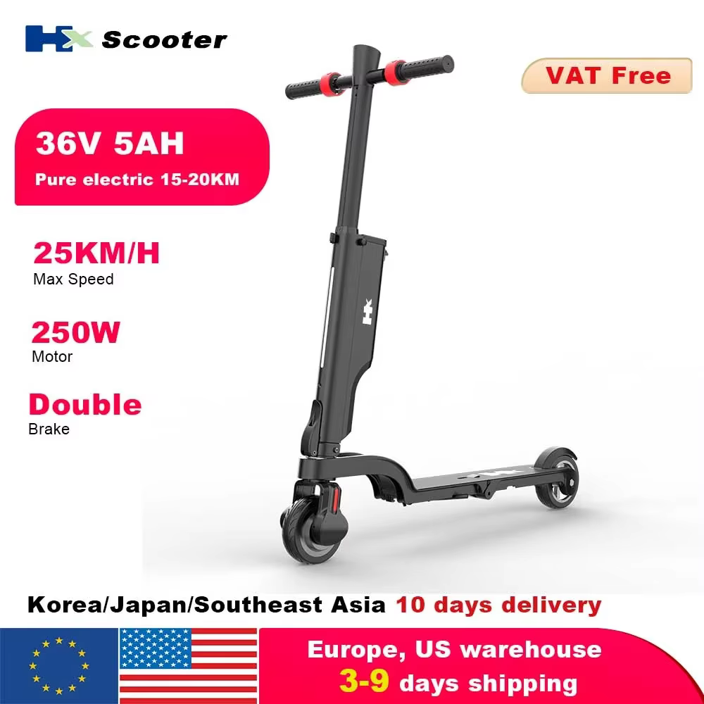 Trottinette électrique pliable HX X6 7.5A 350W 25KM/H, trottinettes électriques 36V, trottinette éle