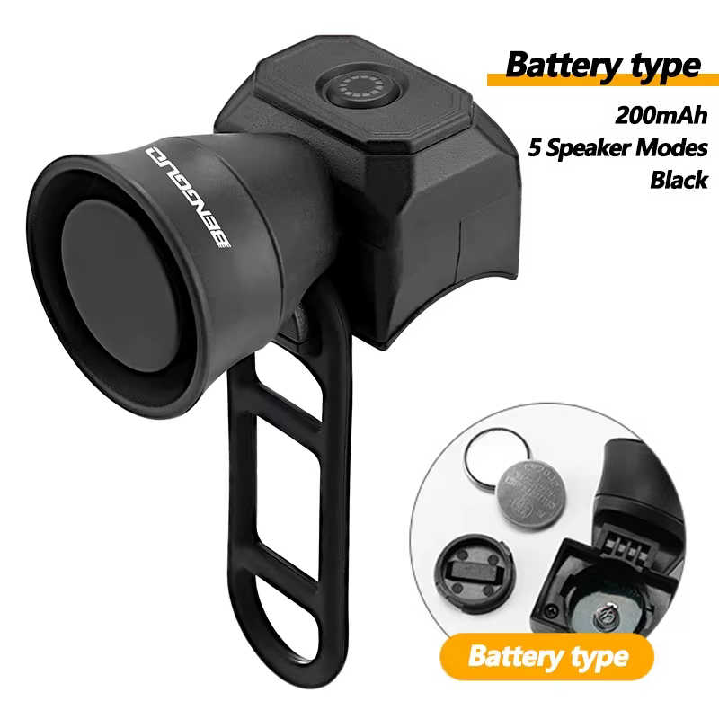 Klaxon de vélo, mini klaxon de vélo de montagne, recharge USB/batterie, étanche, sonnette électroniq