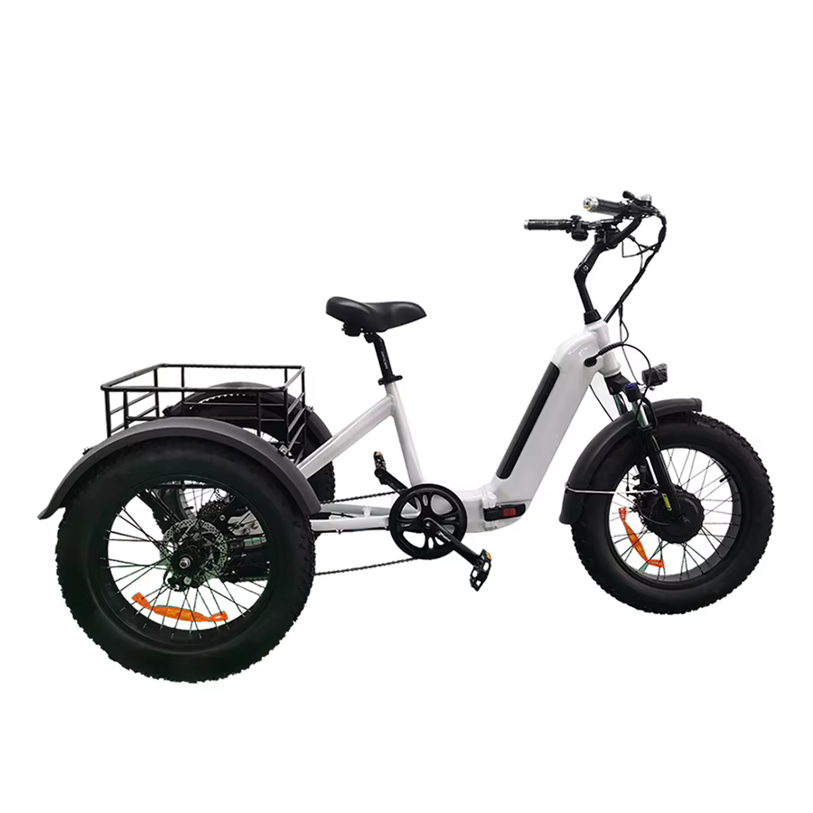 48V 500W gros pneu moyeu moteur 3 roues pliable électrique Cargo vélo adulte trois roues électrique 