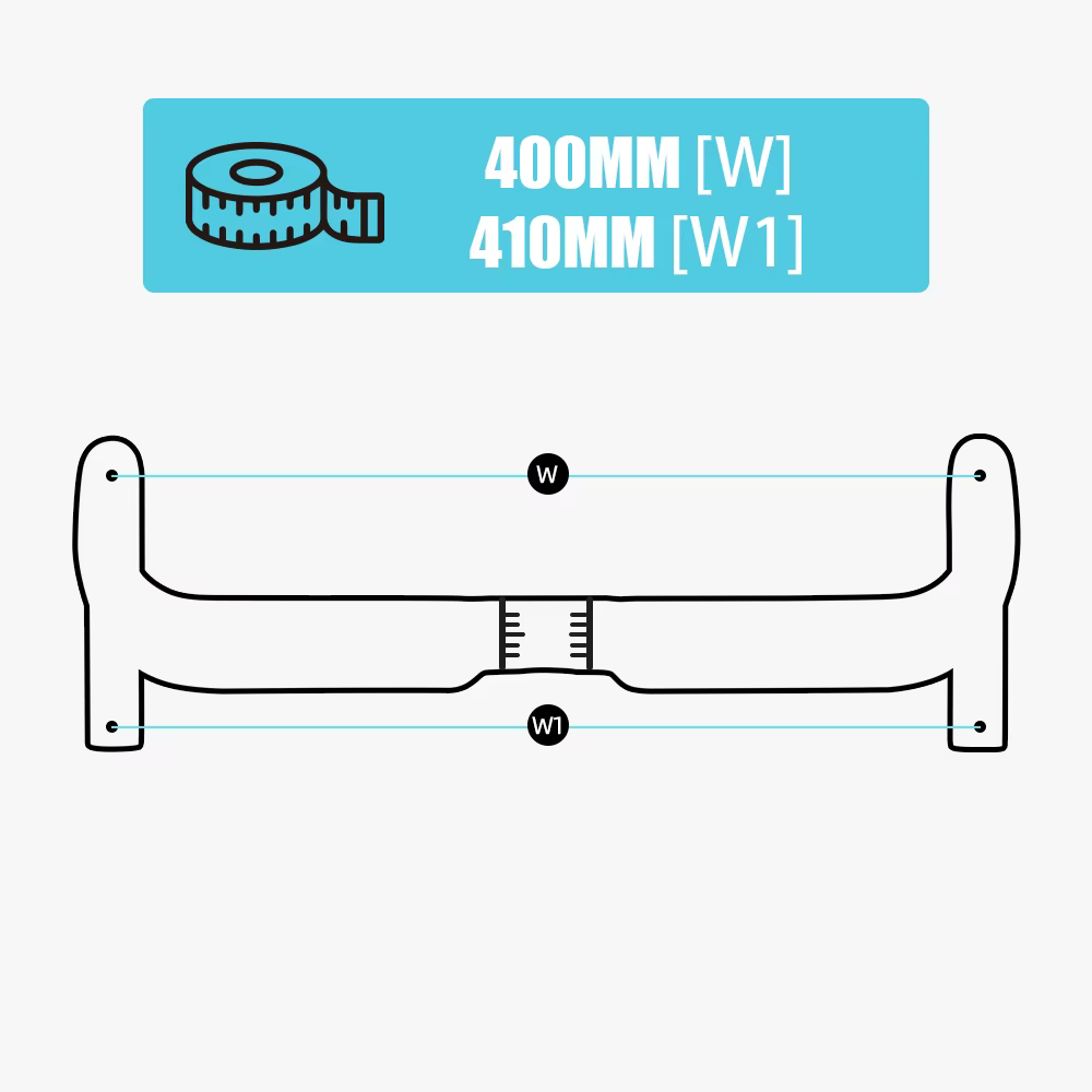 RYET UNNO guidon de course en carbone 400/420/440MM barre de poignée de vélo de route de rechange po