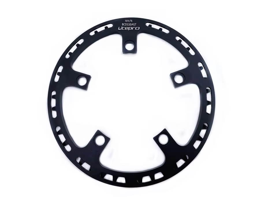 Litepro-Pignon Rond en Alliage d'Aluminium pour Vélo de Route, Pignon 38T/41T avec Protecteur, 7075/