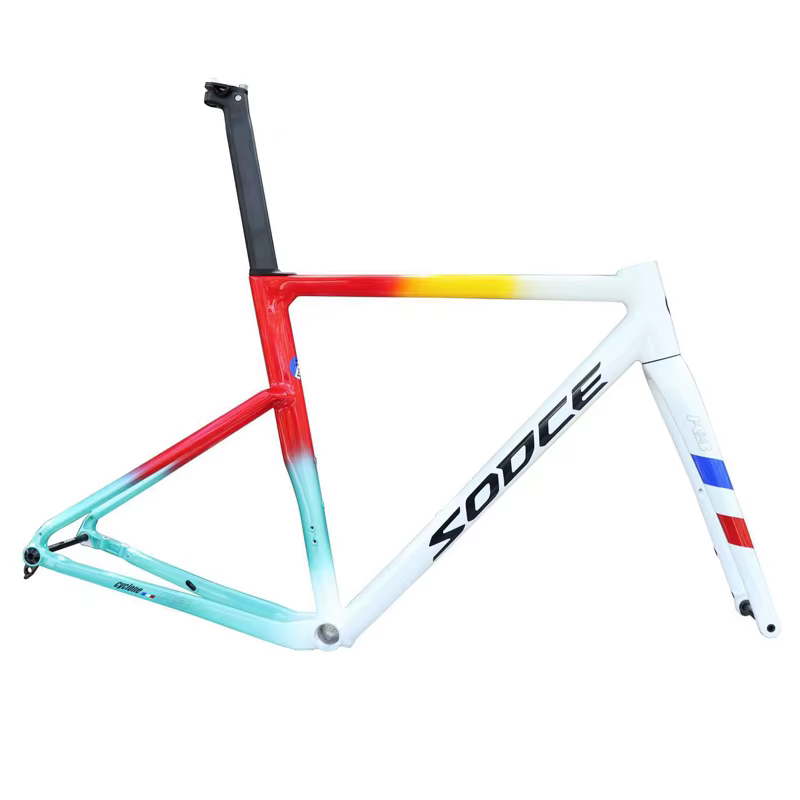 Cadre de vélo de gravier en aluminium, frein à disque BSA 68/73, cadre de vélo de route, 700C * 45C