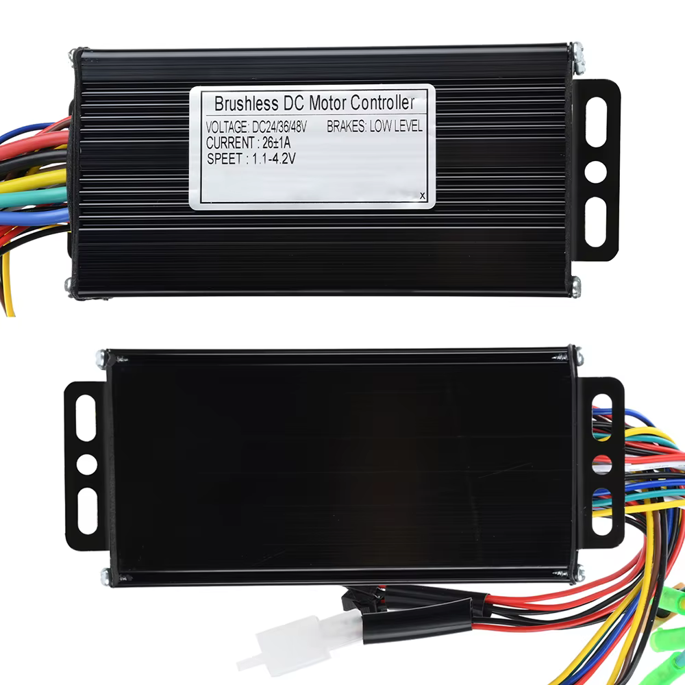 DC 24 V/36 V/48 V e-bike onde sinusoïdale 26A 500/750 W trois modes contrôleur sans brosse pour vélo