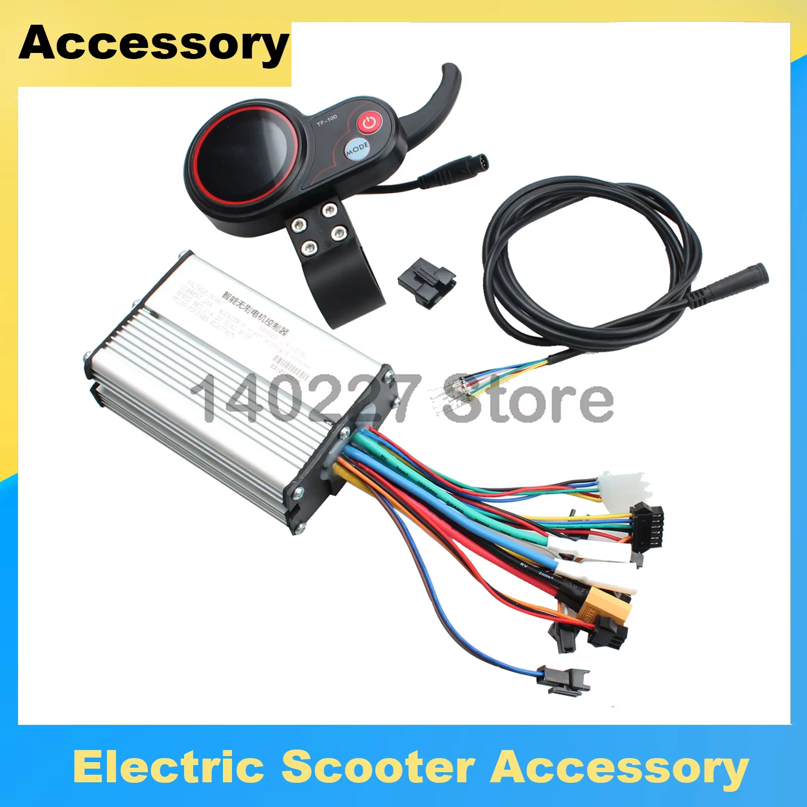 Contrôleur de Scooter de vélo électrique 48V/20A, avec accélérateur, affichage LCD, vitesse pour piè