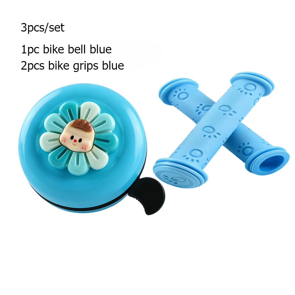 Sonnette de vélo pour enfants, alarme sonore puissante, sonnette de vélo avec poignées de guidon en 