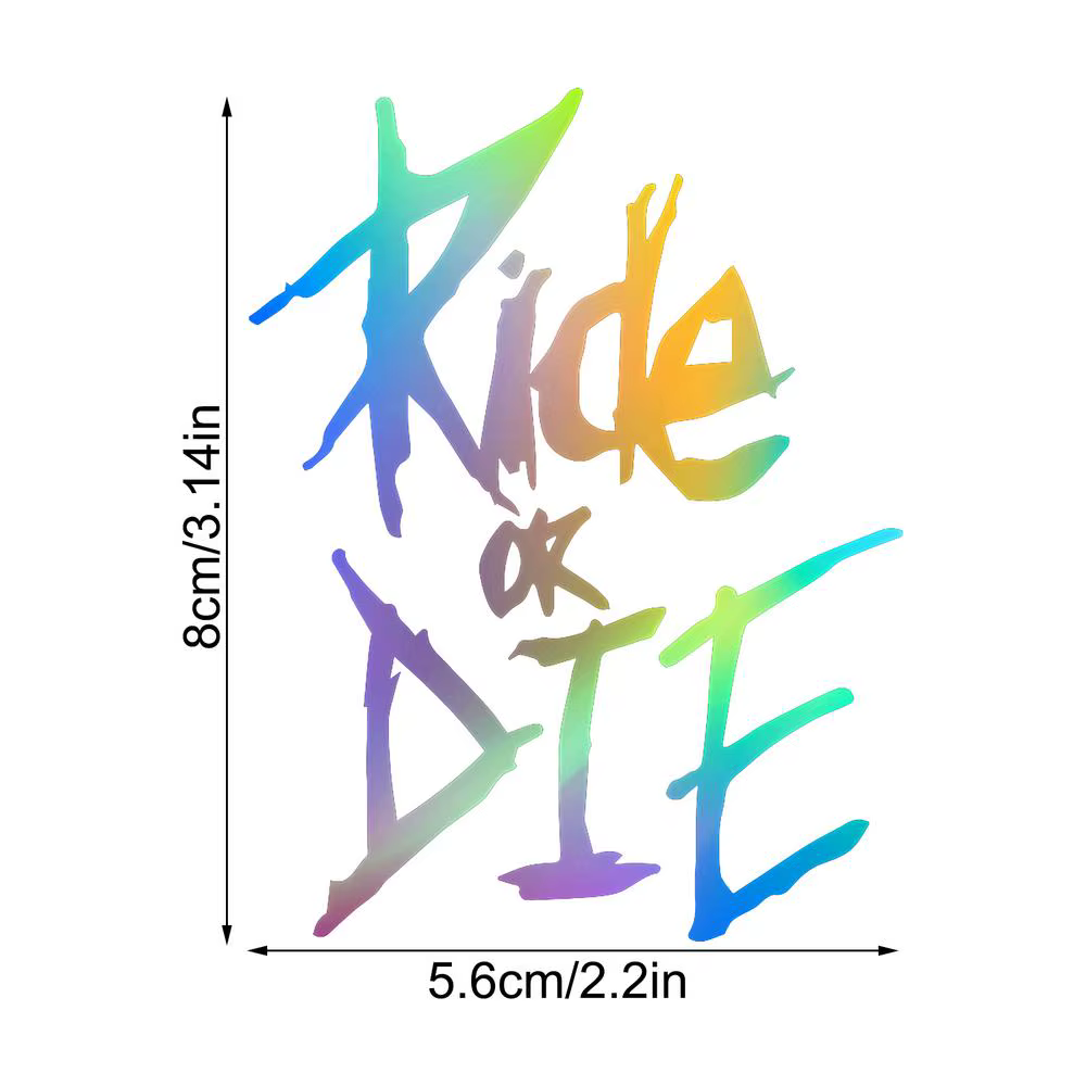 Autocollants pour cadre de vélo Ride Or Die, autocollants décoratifs pour tube supérieur de vélo de 