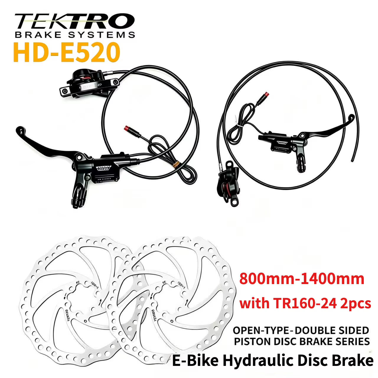 Frein hydraulique TEKTRO HD-E520 pour vélo électrique, frein à disque à huile à 2 pistons avec capte