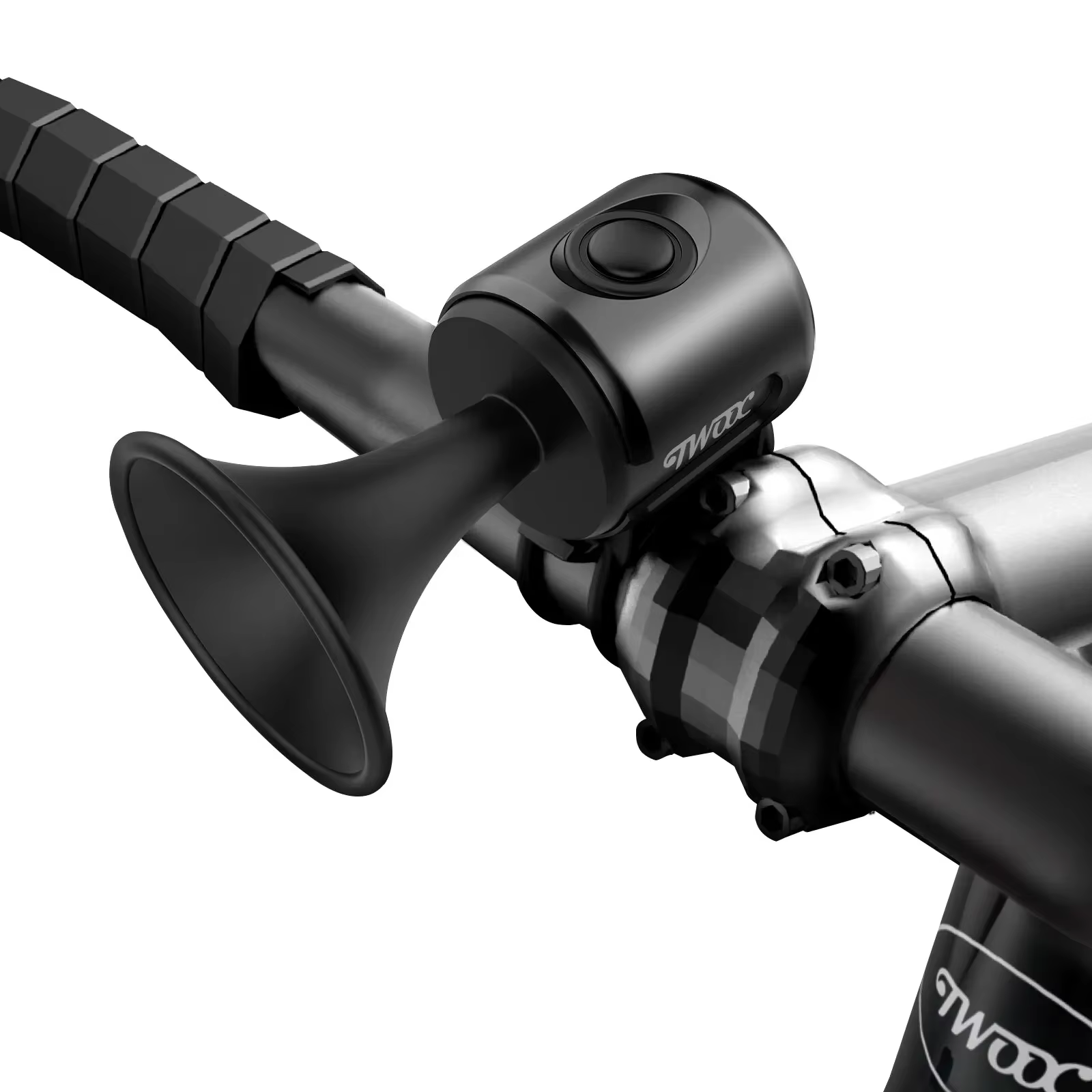 TWOOC klaxon électronique de vélo son d'avertissement fort batterie CR2032 120dB IPX4 étanche adapté