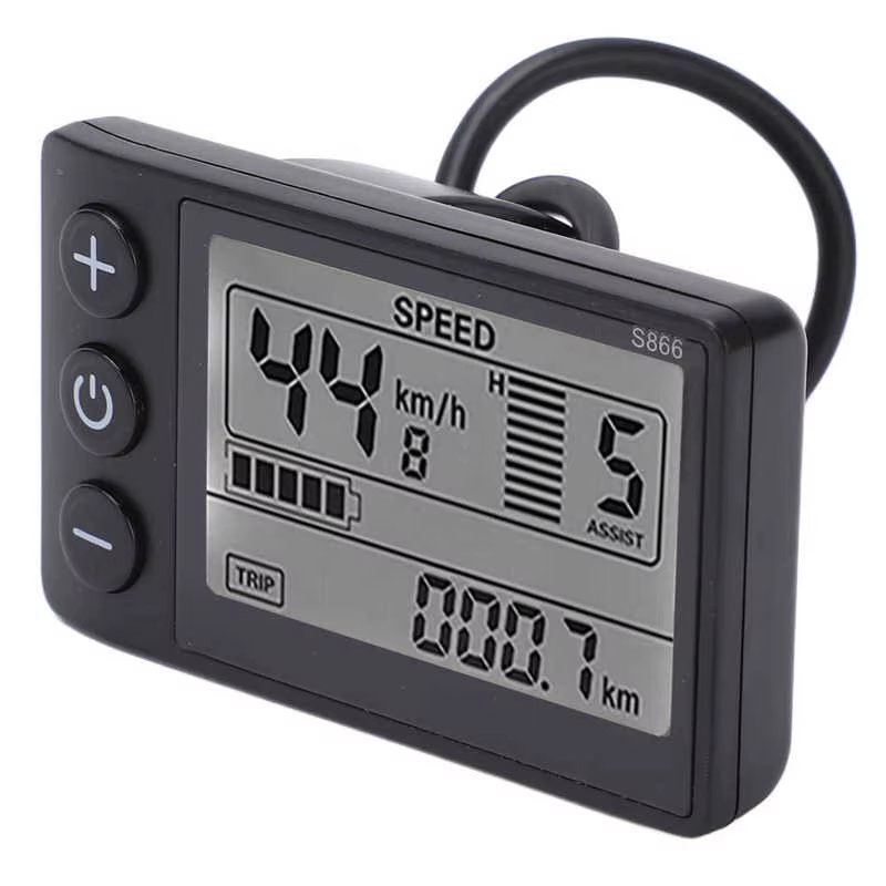 Panneau de commande de compteur d'affichage LCD pour vélo électrique, prise étanche, moteur de vélo 