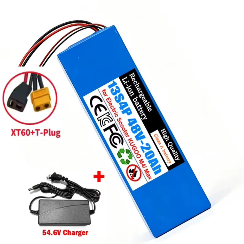 Batterie Li-ion 18650 48V 13S4P 20Ah pour trottinettes électriques avec système de protection BMS, c