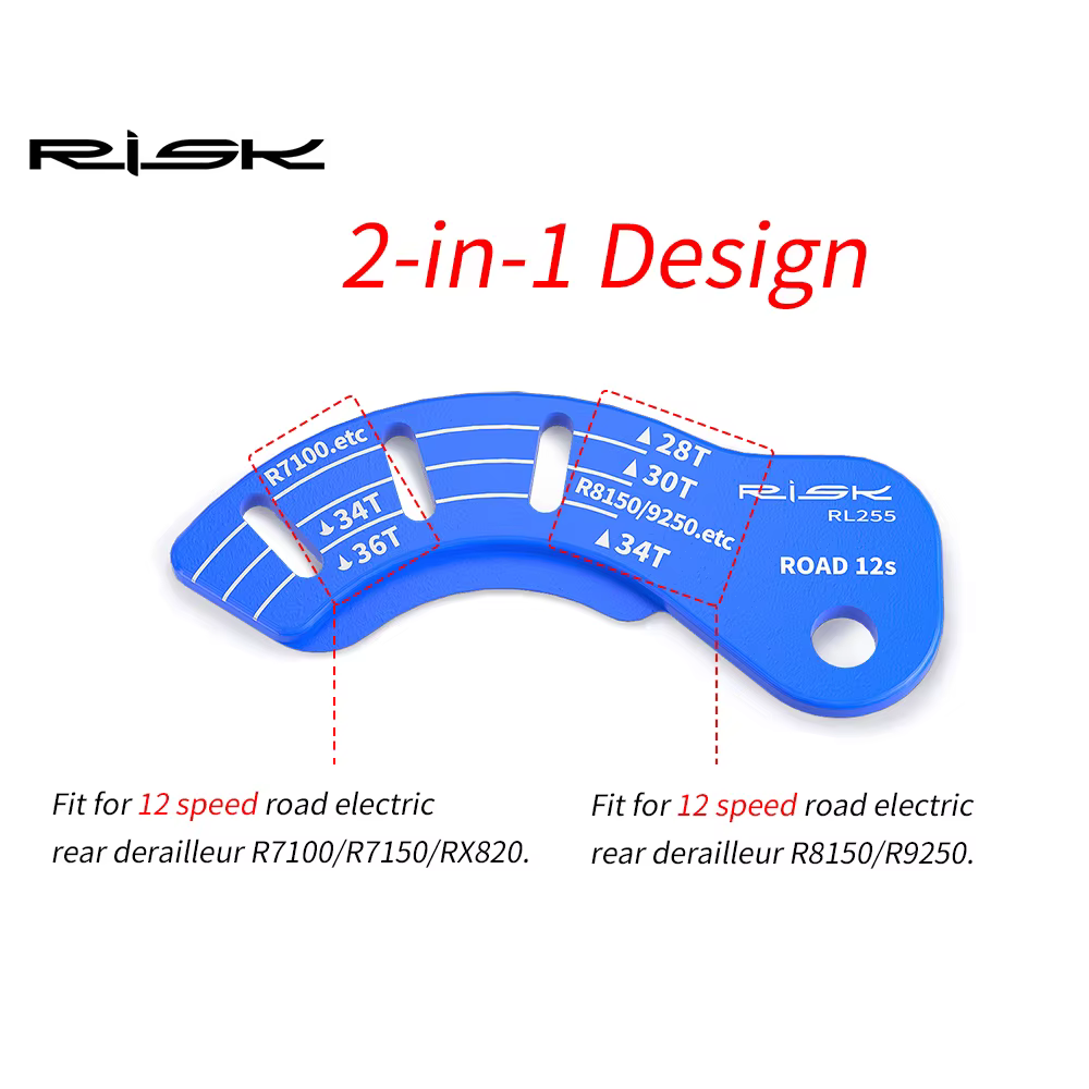RISK – ajusteur de dérailleur arrière électrique 12T pour vélo de route, jauge de réglage, outil de 