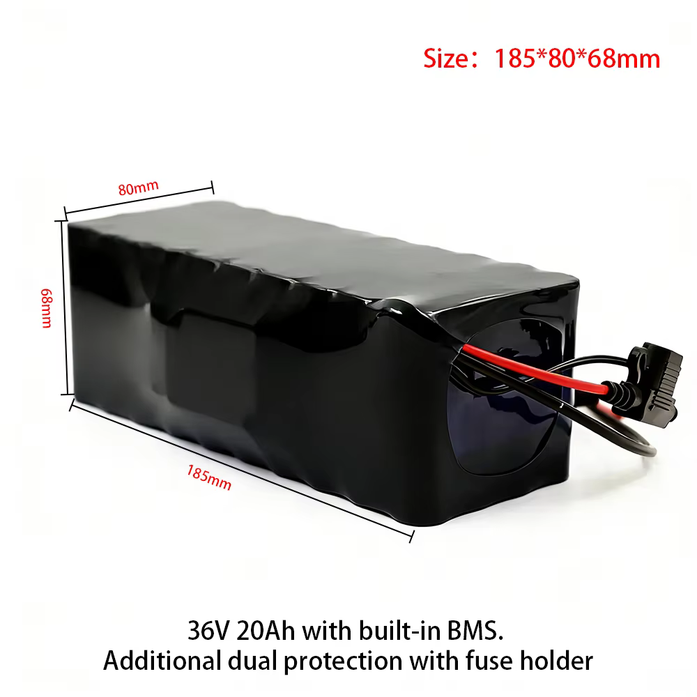 Batterie au Lithium pour Scooter électrique 10S4P 36V, pack 18650, 20ah, accessoires pour vélo élect