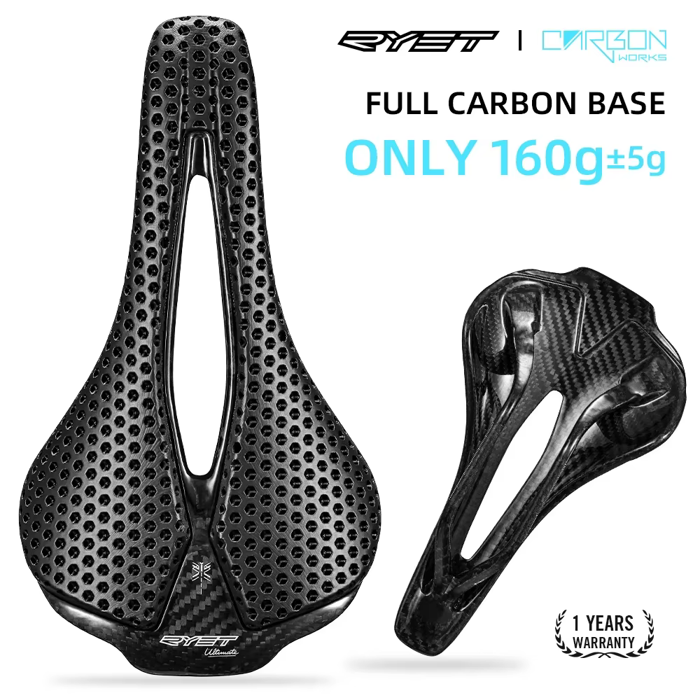RYET-Selle de vélo imprimée en 3D, coussin en carbone, siège de vélo pour VTT, gravier, route, acces