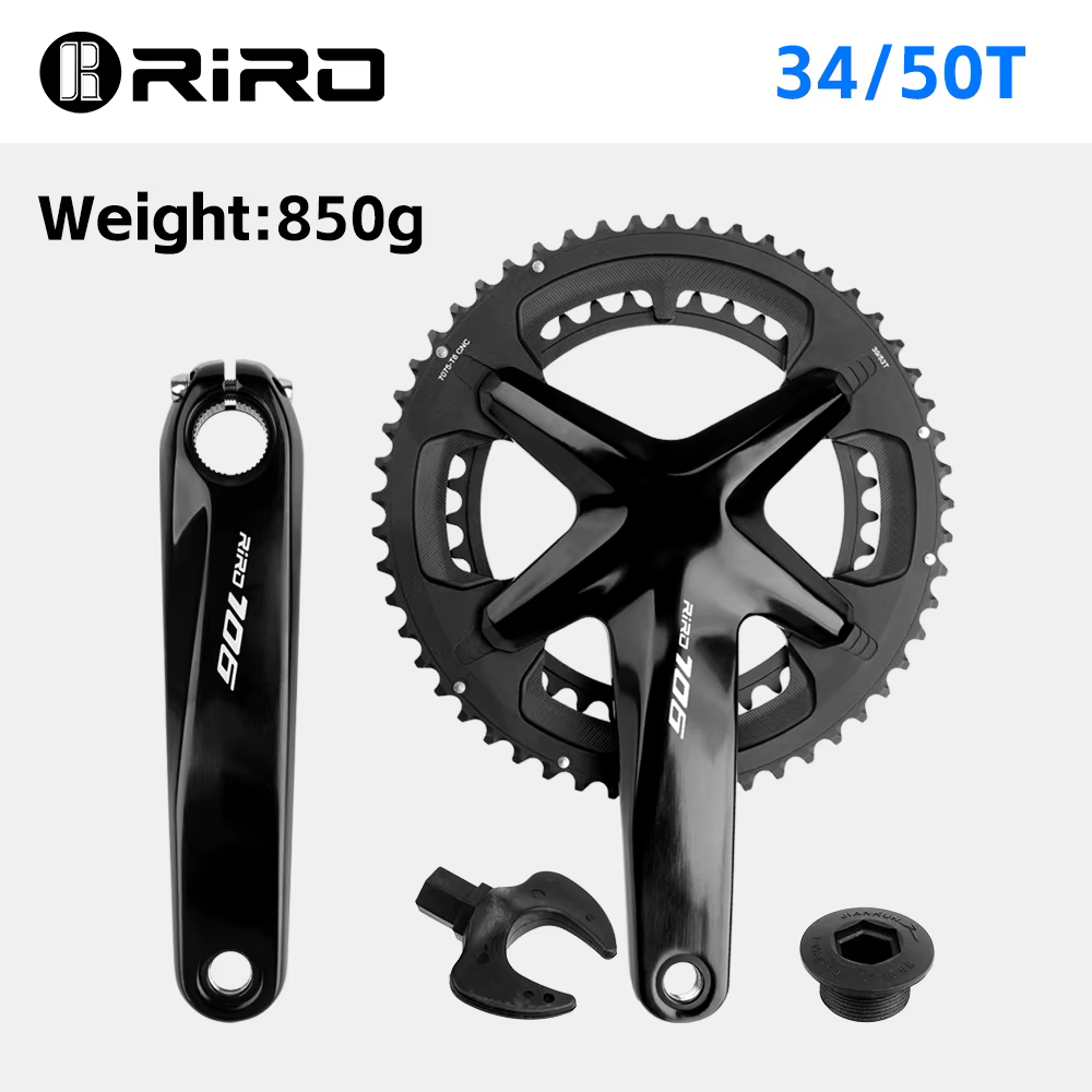 RIRO 706 vélo de route pédalier intégré 170mm 110BCD 53-39T/50-34T Double plateaux pignons creux rou