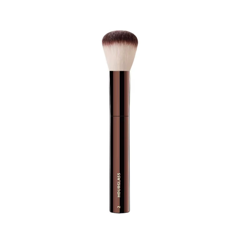 Pinceau de maquillage sablier-pinceau de fond de teint/blush No.2, en Fiber douce et respectueuse de