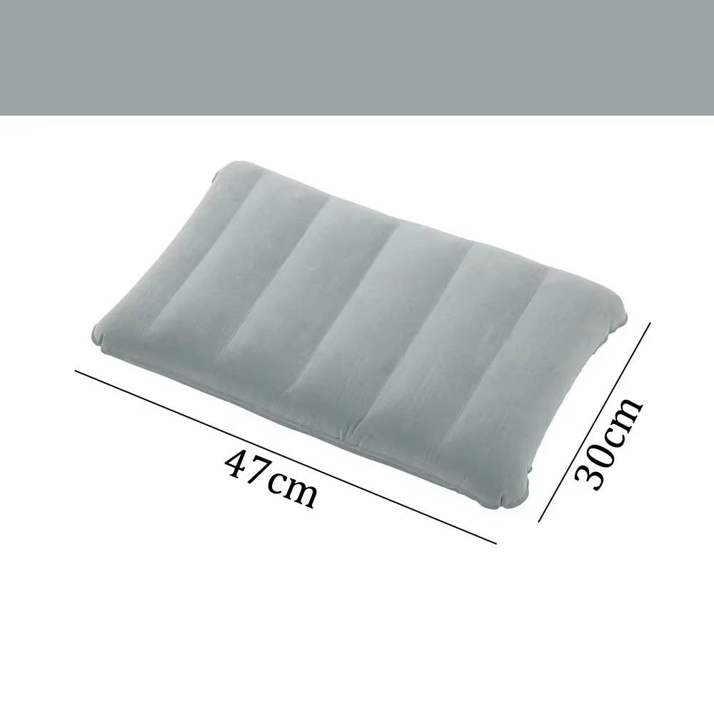 Coussins gonflables à air pour le camping en extérieur, oreillers de voyage pliables carrés, grands 